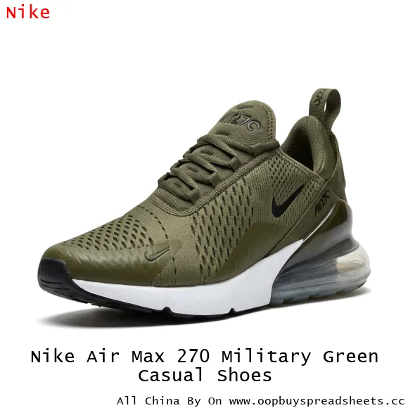 Nike Air Max 270 Military Green Casual Shoes