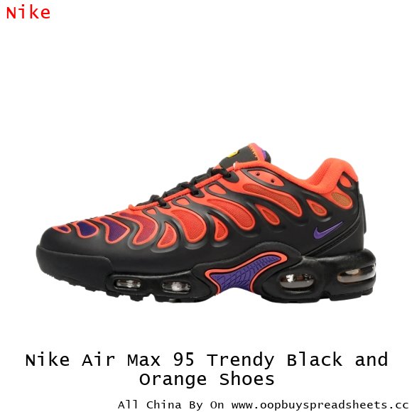 Nike Air Max 95 Trendy Black and Orange Shoes