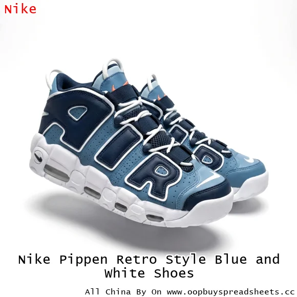 Nike Pippen Retro Style Blue and White Shoes