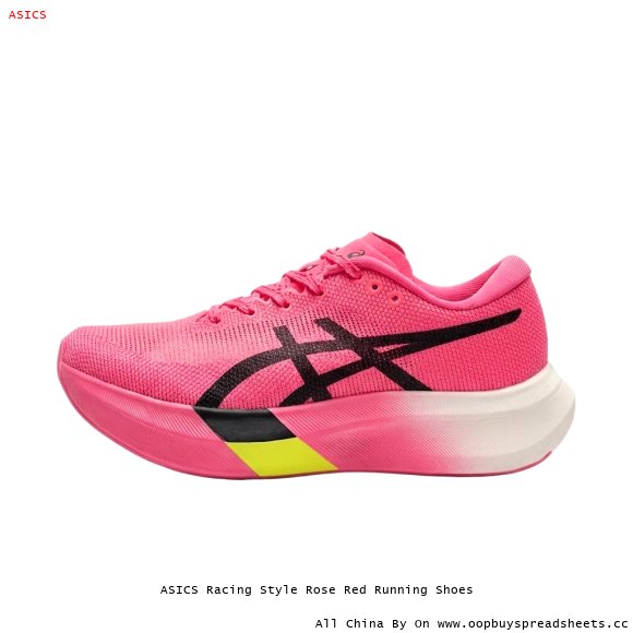 ASICS Racing Style Rose Red Running Shoes