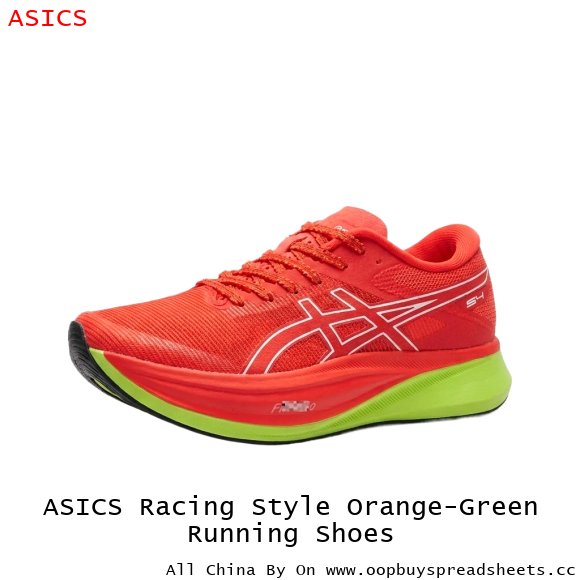 ASICS Racing Style Orange-Green Running Shoes