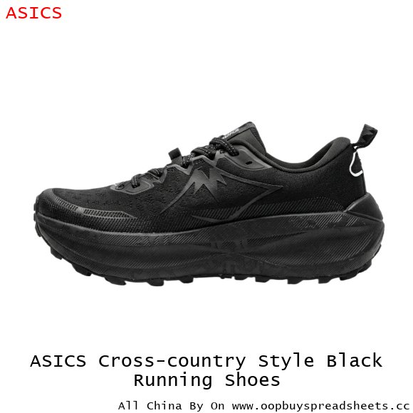 ASICS Cross-country Style Black Running Shoes