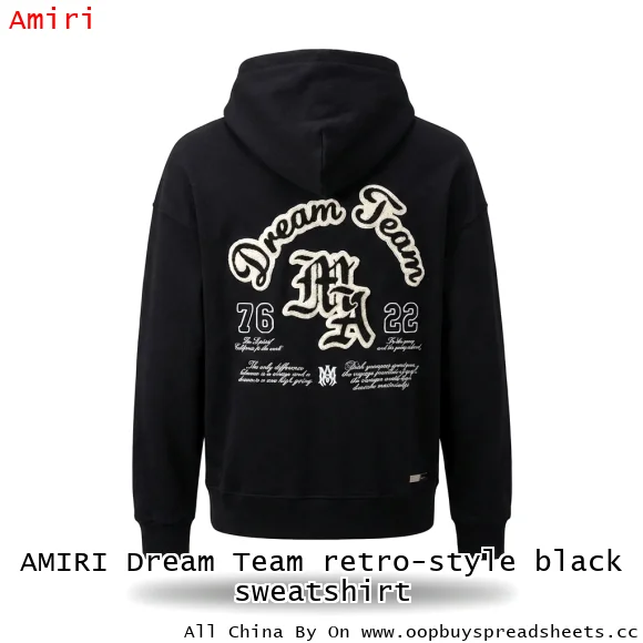 AMIRI Dream Team retro-style black sweatshirt