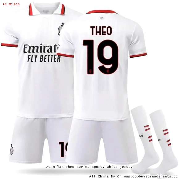 AC Milan Theo series sporty white jersey