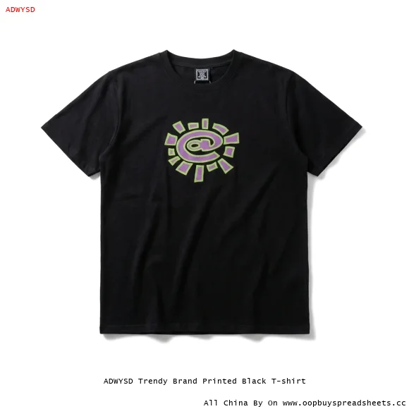 ADWYSD Trendy Brand Printed Black T-shirt