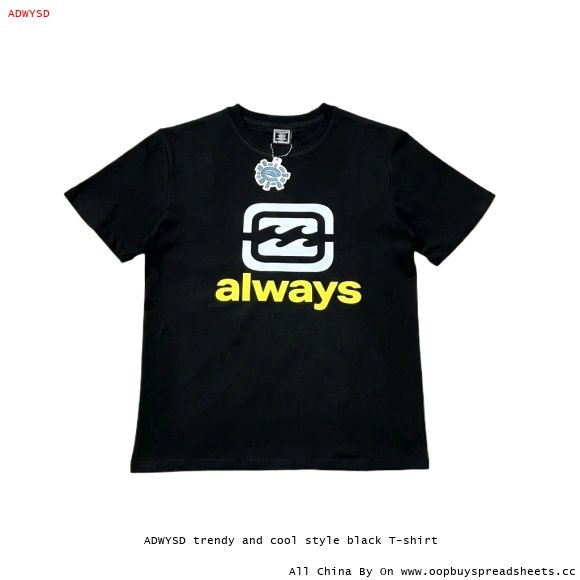 ADWYSD trendy and cool style black T-shirt