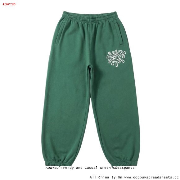 ADWYSD Trendy and Casual Green Sweatpants