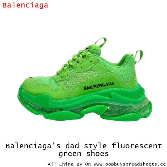 Balenciaga's dad-style fluorescent green shoes