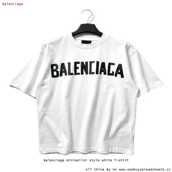 Balenciaga minimalist style white T-shirt