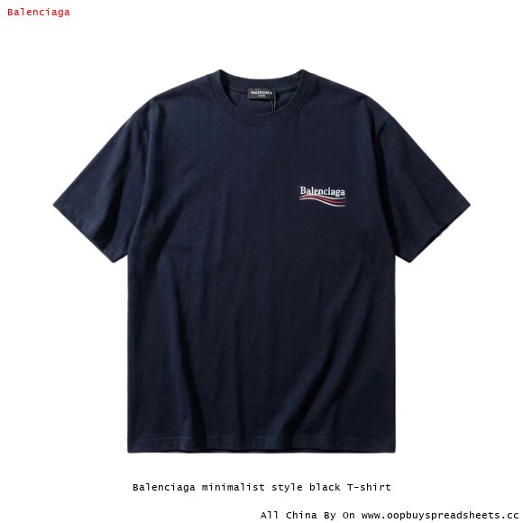Balenciaga minimalist style black T-shirt