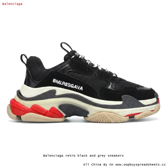 Balenciaga retro black and grey sneakers