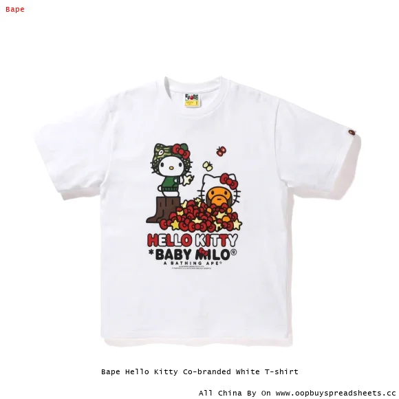 Bape Hello Kitty Co-branded White T-shirt