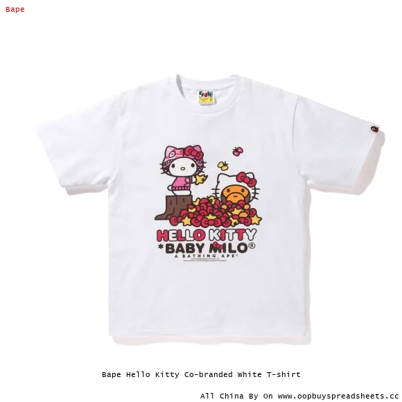 Bape Hello Kitty Co-branded White T-shirt