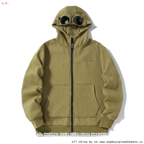 C.P. Workwear Style Olive Green Sweatshirt