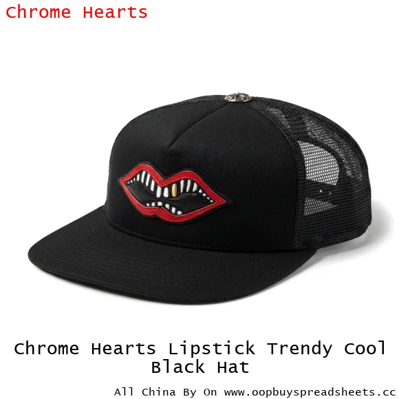 Chrome Hearts Lipstick Trendy Cool Black Hat