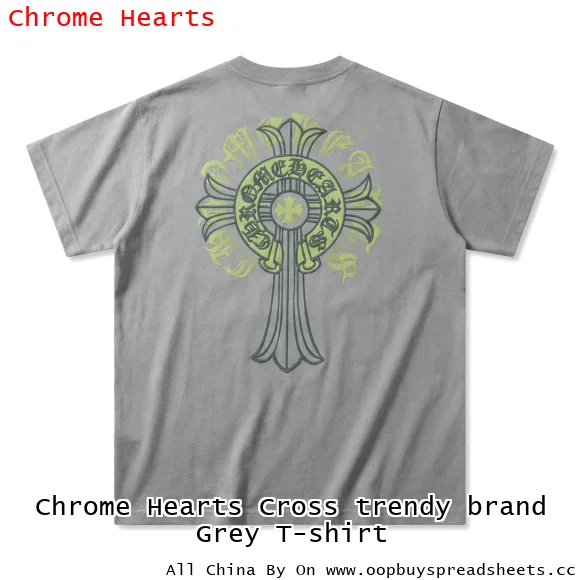 Chrome Hearts Cross trendy brand Grey T-shirt