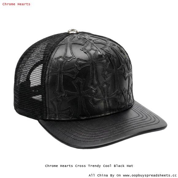Chrome Hearts Cross Trendy Cool Black Hat