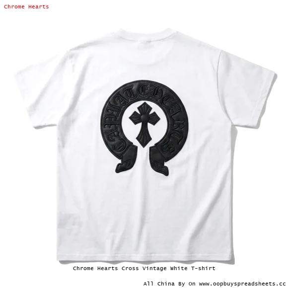 Chrome Hearts Cross Vintage White T-shirt