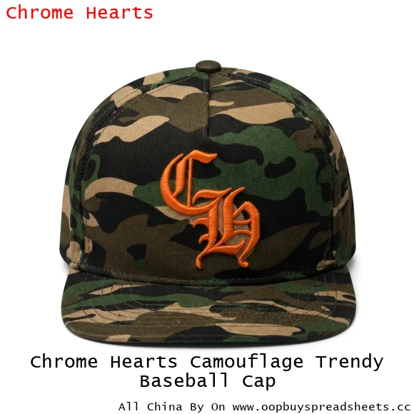 Chrome Hearts Camouflage Trendy Baseball Cap