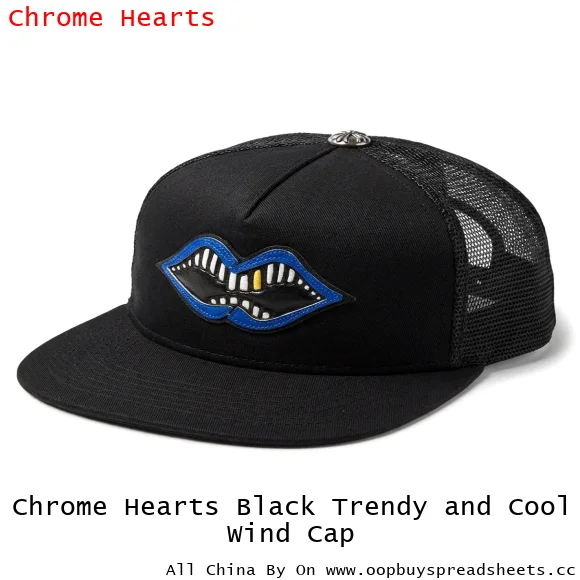 Chrome Hearts Black Trendy and Cool Wind Cap