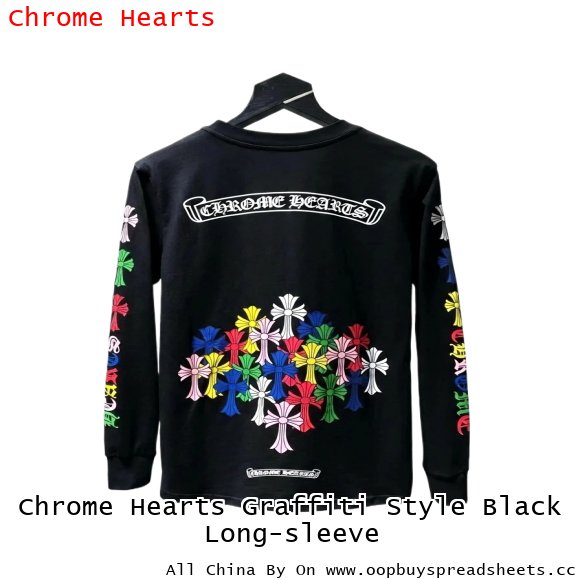 Chrome Hearts Graffiti Style Black Long-sleeve
