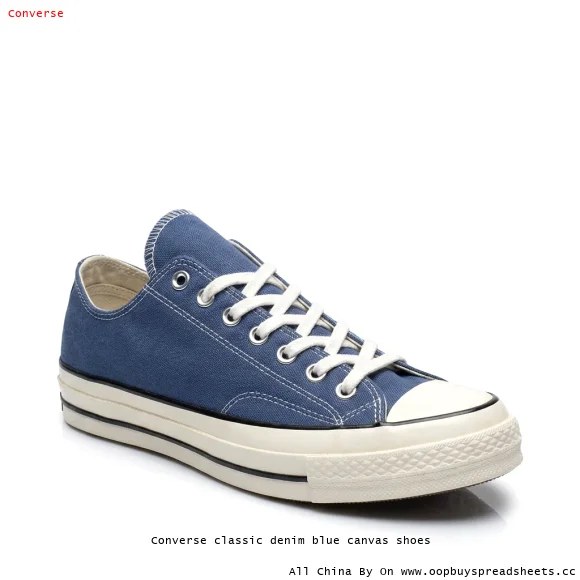 Converse classic denim blue canvas shoes