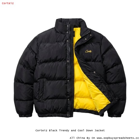 Corteiz Black Trendy and Cool Down Jacket