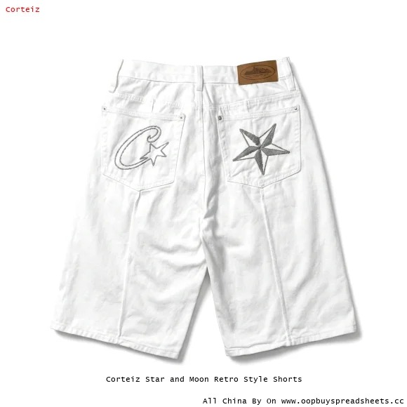 Corteiz Star and Moon Retro Style Shorts