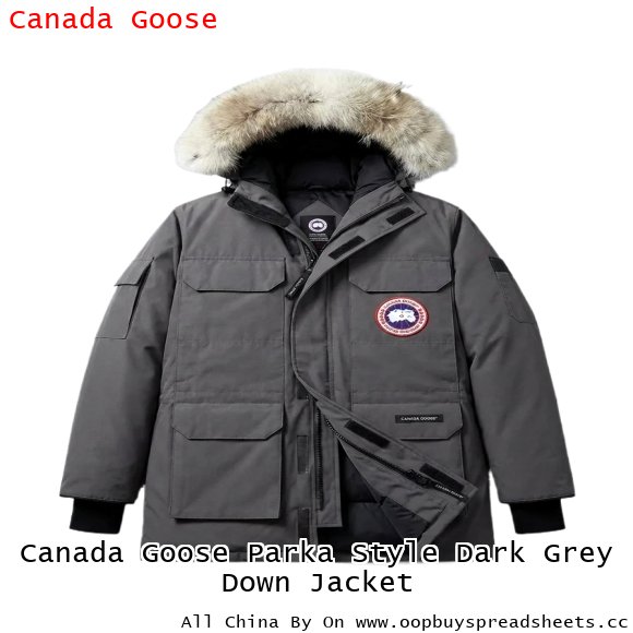 Canada Goose Parka Style Dark Grey Down Jacket