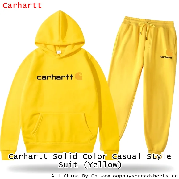 Carhartt Solid Color Casual Style Suit (Yellow)