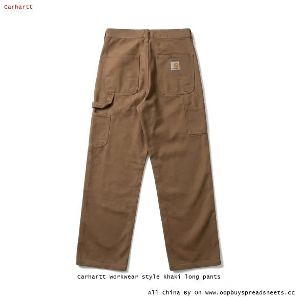Carhartt workwear style khaki long pants