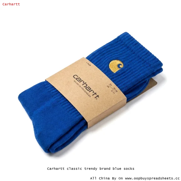Carhartt classic trendy brand blue socks