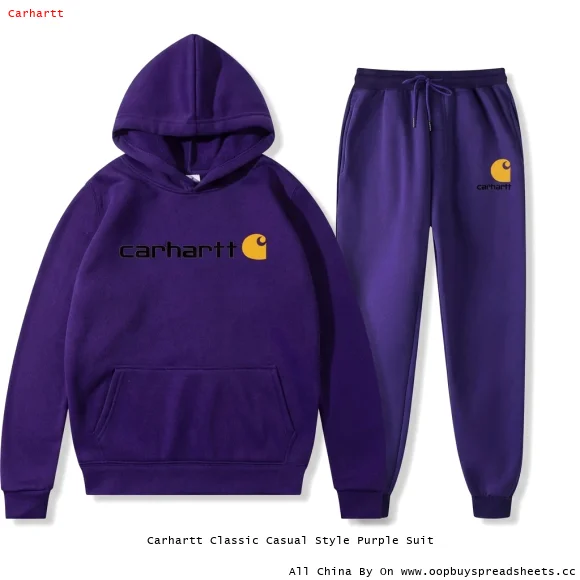 Carhartt Classic Casual Style Purple Suit