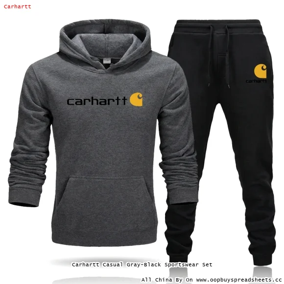 Carhartt Casual Gray-Black Sportswear Set