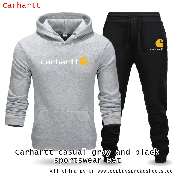 Carhartt casual gray and black sportswear set