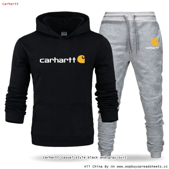 Carhartt casual style black and gray suit