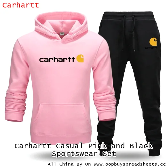 Carhartt Casual Pink and Black Sportswear Set