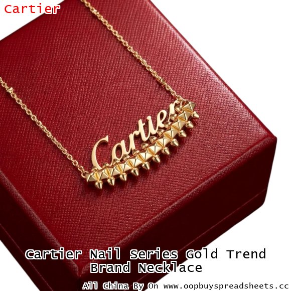 Cartier Nail Series Gold Trend Brand Necklace