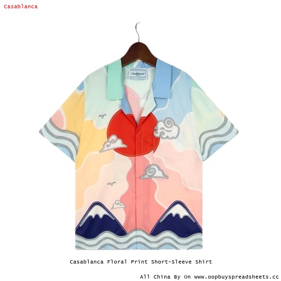 Casablanca Floral Print Short-Sleeve Shirt