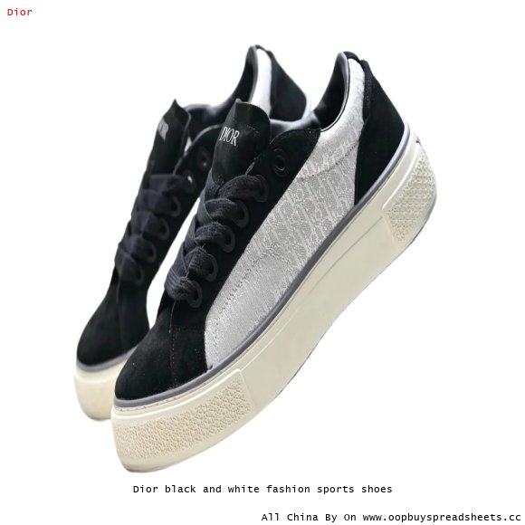 Dior black and white fashion sports shoes