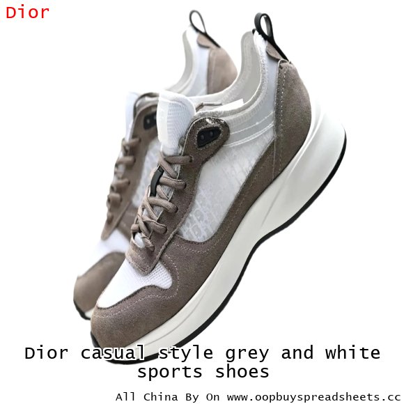 Dior casual style grey and white sports shoes