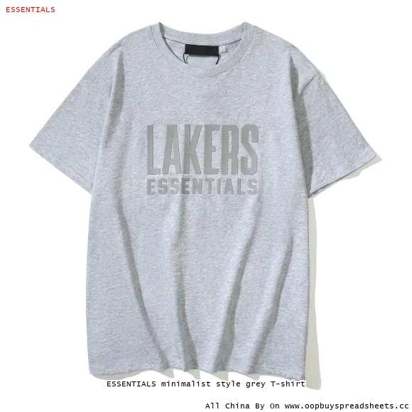 ESSENTIALS minimalist style grey T-shirt