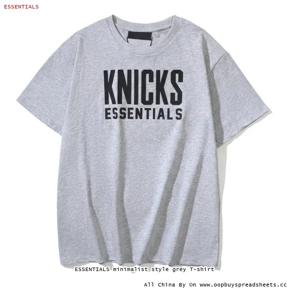 ESSENTIALS minimalist style grey T-shirt