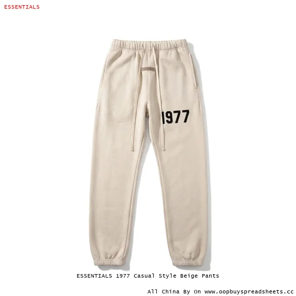ESSENTIALS 1977 Casual Style Beige Pants