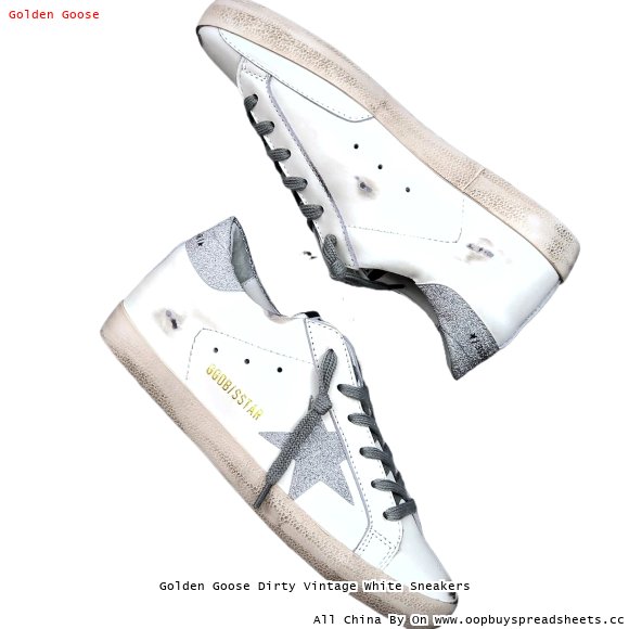 Golden Goose Dirty Vintage White Sneakers
