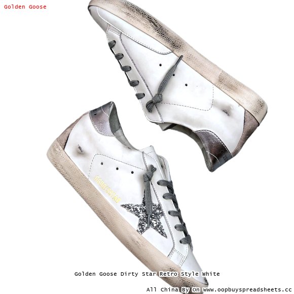 Golden Goose Dirty Star Retro Style White
