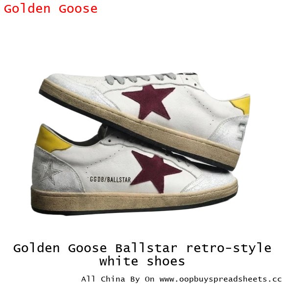 Golden Goose Ballstar retro-style white shoes