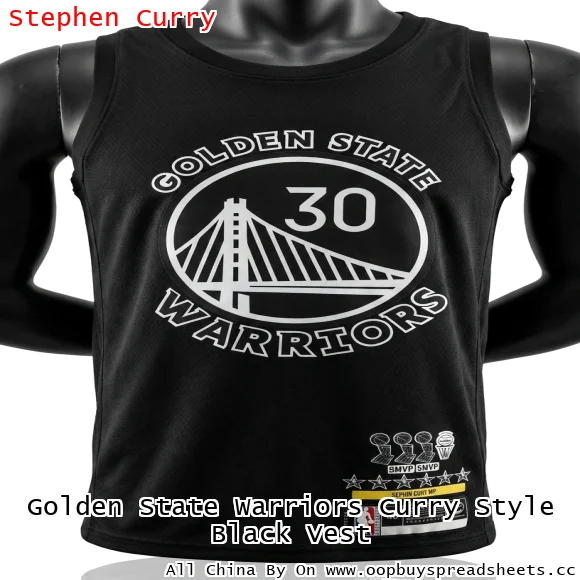 Golden State Warriors Curry Style Black Vest