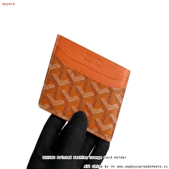 GOYARD Printed Fashion Orange Card Holder