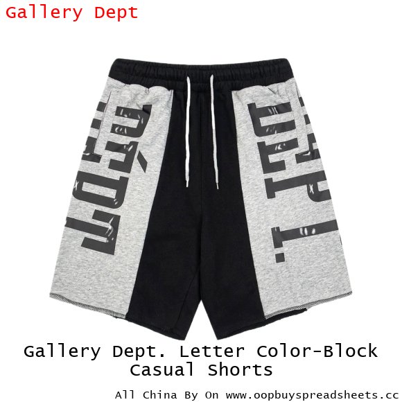 Gallery Dept. Letter Color-Block Casual Shorts